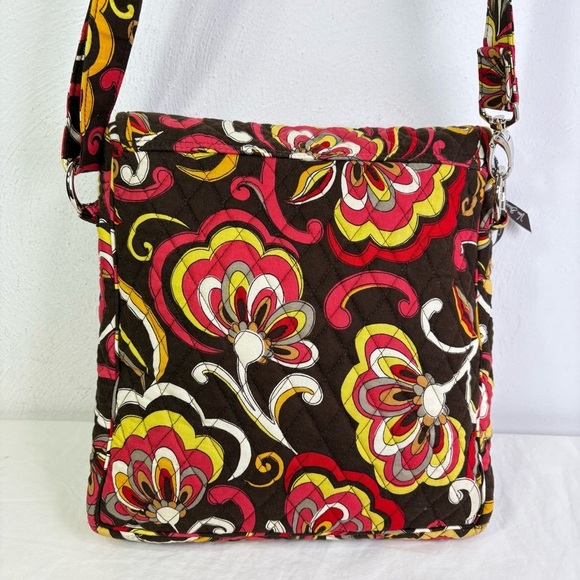VERA BRADLEY Puccini Print Quilted Crossbody Messenger Bag Purse 60s 70s Boho - Picture 10 of 17